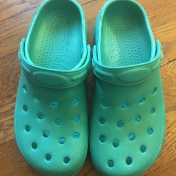 teal clogs